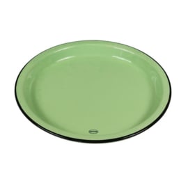 Dinerbord emaille look - groen - Cabanaz