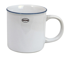 Coffee mug / tea mug - enamal look - classic white - Cabanaz