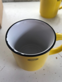 Mok (stapelbaar) emaille look - geel - Cabanaz