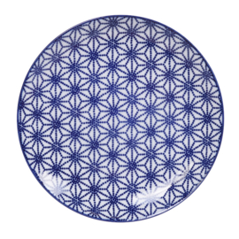 Dinerbord - Nippon Blue / lotusbloem (ster) - Tokyo Design Studio