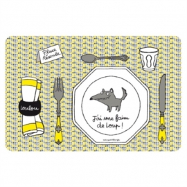 Placemat - loup - Derriere la porte