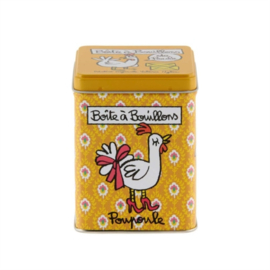 Bouillonblik - boite a cubes bouillon poule- Derriere la porte