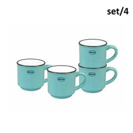 Set van 4 espressokopjes - blauw - Cabanaz
