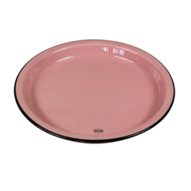 Dinner plate - enamel look - pink - Cabanaz