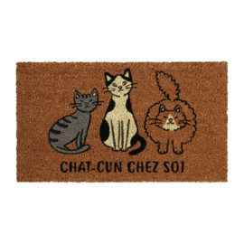 Deurmat - chat-cun chez soi - Derriere la porte