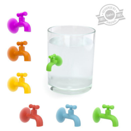 Glasmarkers - kraan / tap (6 stuks) -Balvi