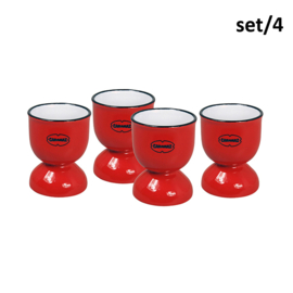 Set van 4 eierdoppen - rood - Cabanaz