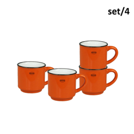 Set van 4 espressokopjes - oranje - Cabanaz