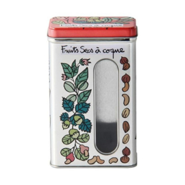 Blik voor noten / gedroogd fruit - boite a fruits secs a coque - Derriere la porte