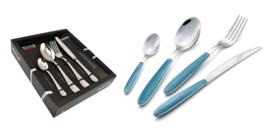 24-delige bestekset - lichtblauw 63 - Vero - Eme Inox Italy
