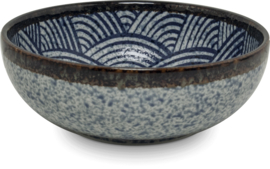 Kom - wijd 20 cm - Wave - Edo Japan