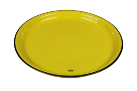 Ontbijtbord emaille look - geel - Cabanaz