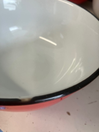 Kom - cereal bowl - emaille look - rood - Cabanaz