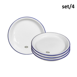 Set van 4 gebaksbordjes - wit - Cabanaz