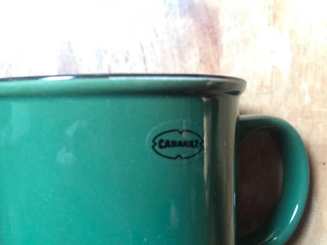 Mok (koffie/thee) emaille look - donkergroen - Cabanaz