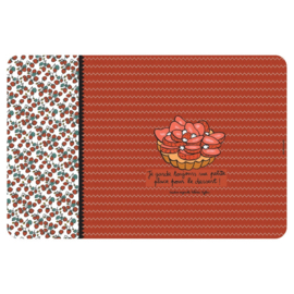 Placemat - fraises - Derriere la porte