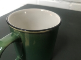 Mok (koffie/thee) emaille look - donkergroen - Cabanaz