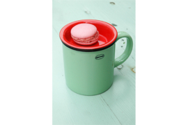 Tea-tip / mini-bowl - enamal look - scarlet red - Cabanaz