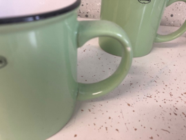 Mok (koffie/thee) emaille look - groen - Cabanaz