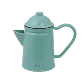 Theepot / koffiepot - emaille look - blauw - Cabanaz