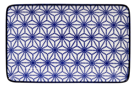 Bord rechthoekig - lotus - Nippon Blue - Tokyo Design Studio