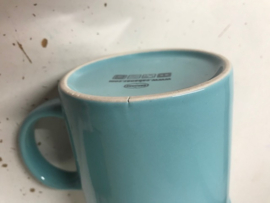 Mok (koffie/thee) emaille look - blauw - Cabanaz