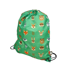 Bag / string bag - forest animals - the Zoo