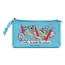 Etui - kleurpotloden / schrijfgerei - toutes les couleurs - Derriere la porte