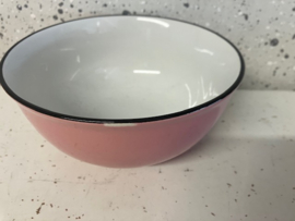 Kom - cereal bowl - emaille look - roze - Cabanaz