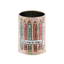 Pot voor oogpotloden - pot a crayons - Derriere al porte