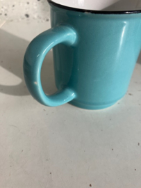 Mok (stapelbaar) emaille look - blauw - Cabanaz