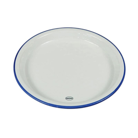 Breakfast plate - enamel look - white - Cabanaz