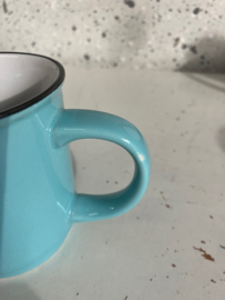 Mok (stapelbaar) emaille look - blauw - Cabanaz