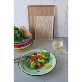 Dinerbord emaille look - groen - Cabanaz