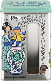 Rijstblik - boite a riz dragon- Derriere la porte