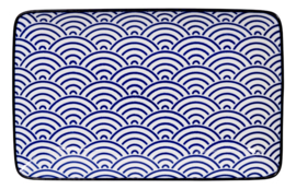 Bord rechthoekig - golven - Nippon Blue - Tokyo Design Studio