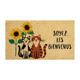 Deurmat - chats tournesol - Derriere la porte