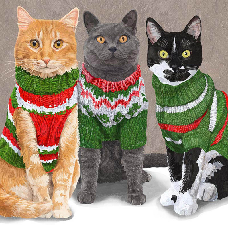 Servet - sweater cats - PPD
