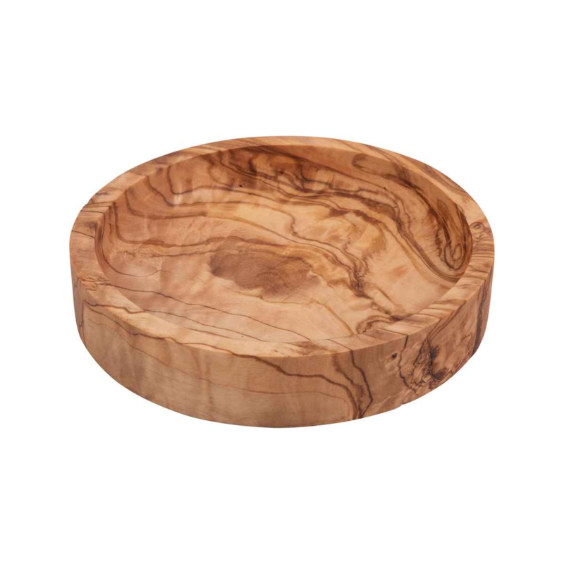 Schaal olijfhout (laag/rechte bodem) -12cm.- Bowls and Dishes | Olijfhout Rose Wood Bowls and Dishes | Op Tafel