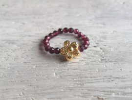 Garnet Flower Gold