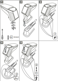 Armsteun Fiat Linea 2007-2015 / Armster 2 ZWART