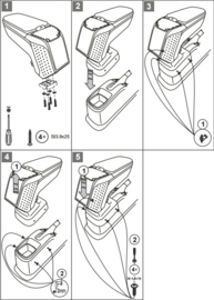 Armsteun Fiat Sedici 2006-2014 / Armster 2 ZWART