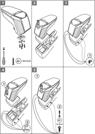 Armsteun Mazda 2 2015-heden / Armster 2 ZWART