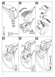 Armsteun Ford B-Max (met schuifklep middenconsole) 2015-2017 / Armster 2 ZWART (+12V poort)