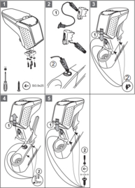 Armsteun Smart ForTwo/ForFour 2014-heden / Armster 2 METAL GREY (+12V poort) voor modellen ZONDER Cool & Mediapakket