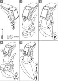 Armsteun Opel Corsa C 2001-2007 en Combo 2001-2012  /   Armster 2 ZWART