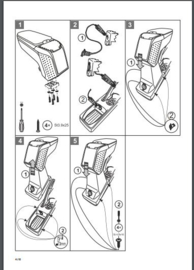 Armsteun Renault Captur 2017-2019/ Armster 2 METAL GREY (+12V poort)