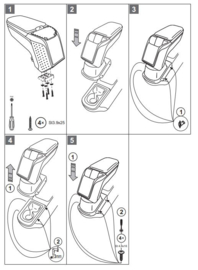 Armsteun Fiat 500e  2020 - heden  / Armster 2 METAL GREY (alleen voor elektrische modellen)