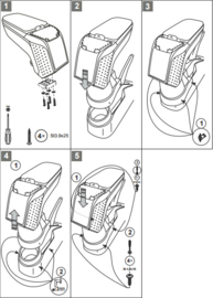 Armsteun Seat Ibiza 2008-2014  / Armster 2 ZWART