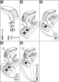 Armsteun Skoda Octavia 2004-2013 / Armster 2 ZWART